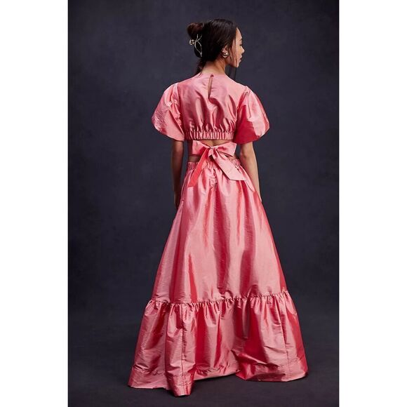 Hansen & Gretel Primrose puff-sleeved Maxi Dress in Watermelon size S NWOT$299 - Picture 4 of 9